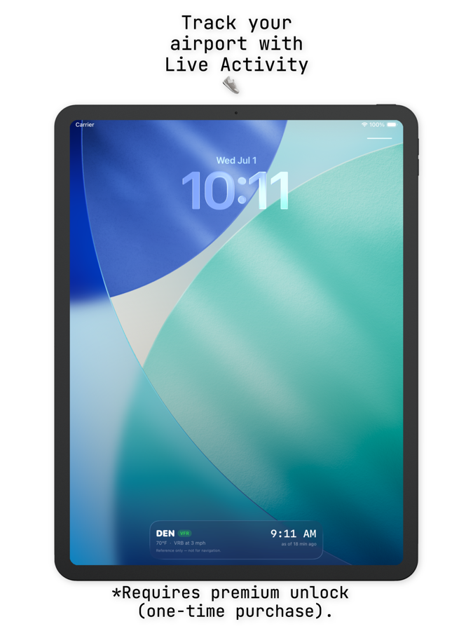 AvClock iPad: Live Activity and widgets