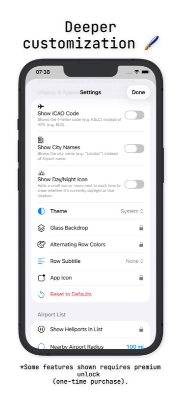 AvClock iPhone: deeper customization settings