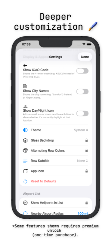 AvClock iPhone: deeper customization settings