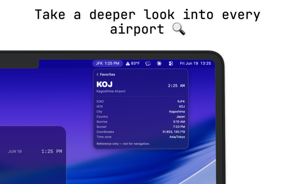 AvClock Mac: a deeper look into every airport's detail